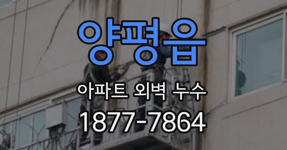 양평읍 아파트 외벽 누수