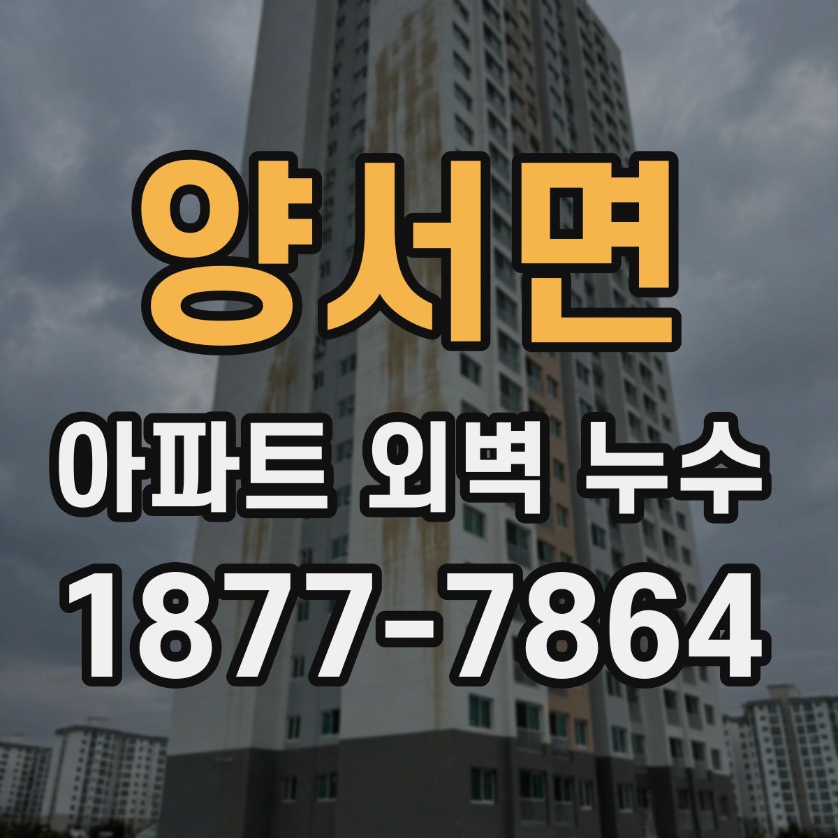 양서면 아파트 외벽 누수