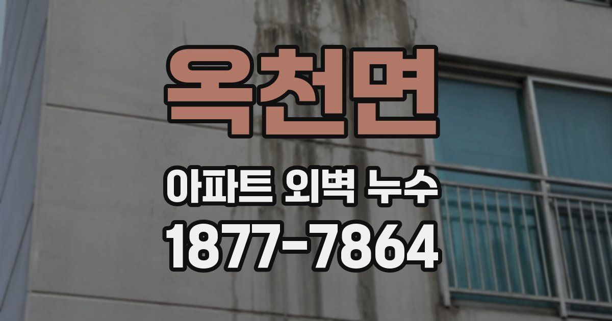 옥천면 아파트 외벽 누수
