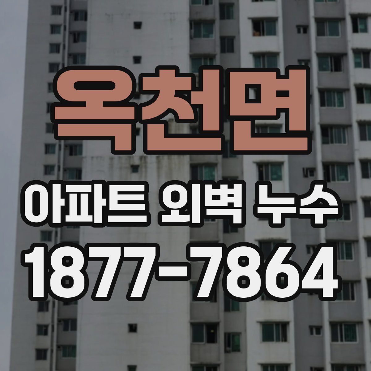 옥천면 아파트 외벽 누수