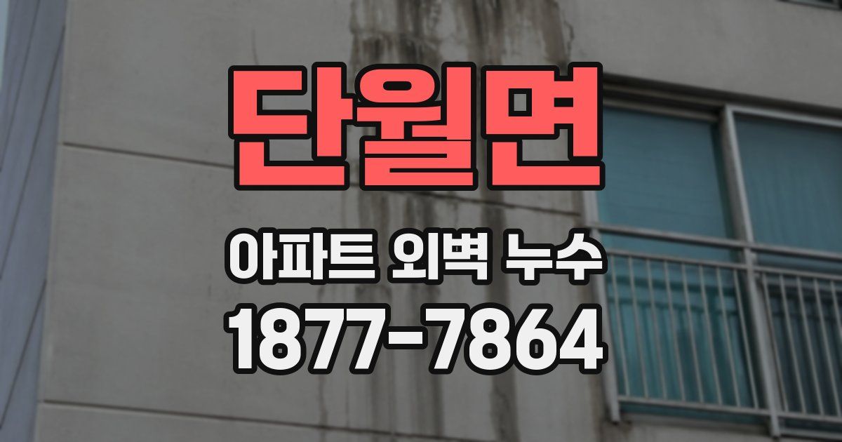 단월면 아파트 외벽 누수