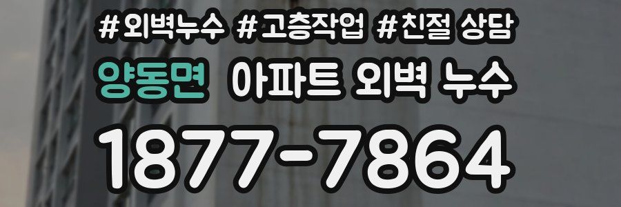 양동면 아파트 외벽 누수