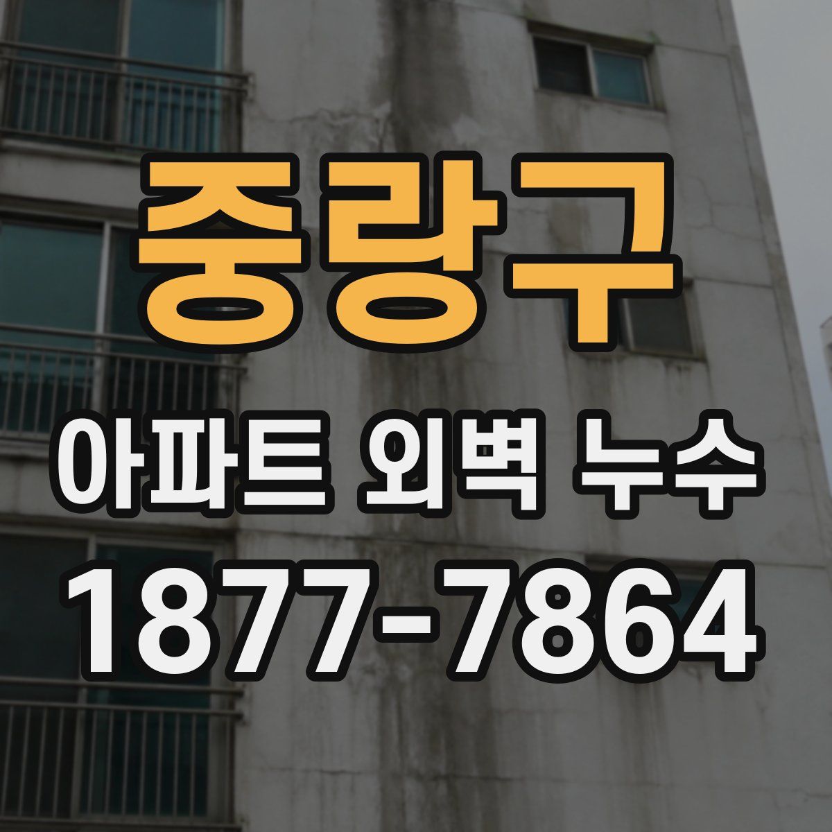 중랑구 아파트 외벽 누수