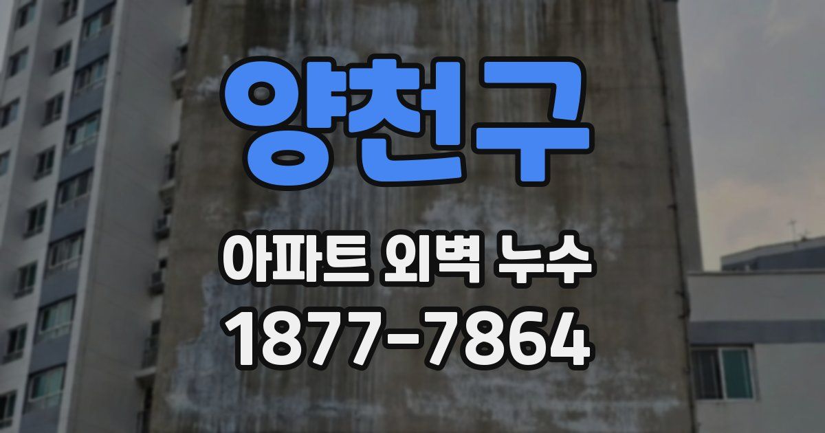 양천구 아파트 외벽 누수