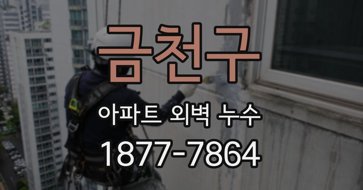 금천구 아파트 외벽 누수