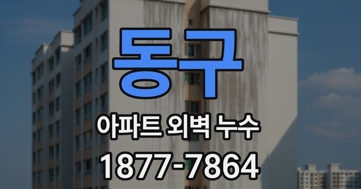 동구 아파트 외벽 누수