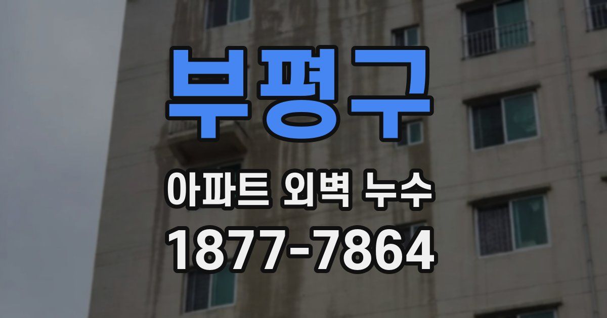 부평구 아파트 외벽 누수