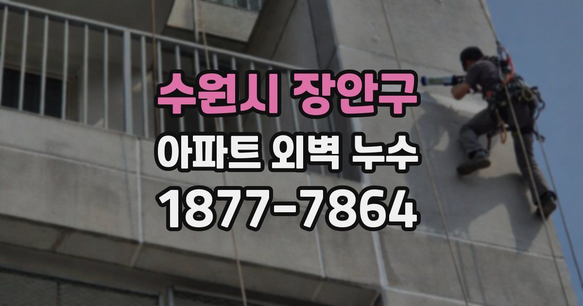 수원시 장안구 아파트 외벽 누수
