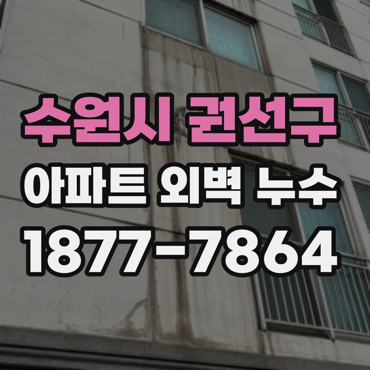 수원시 권선구 아파트 외벽 누수