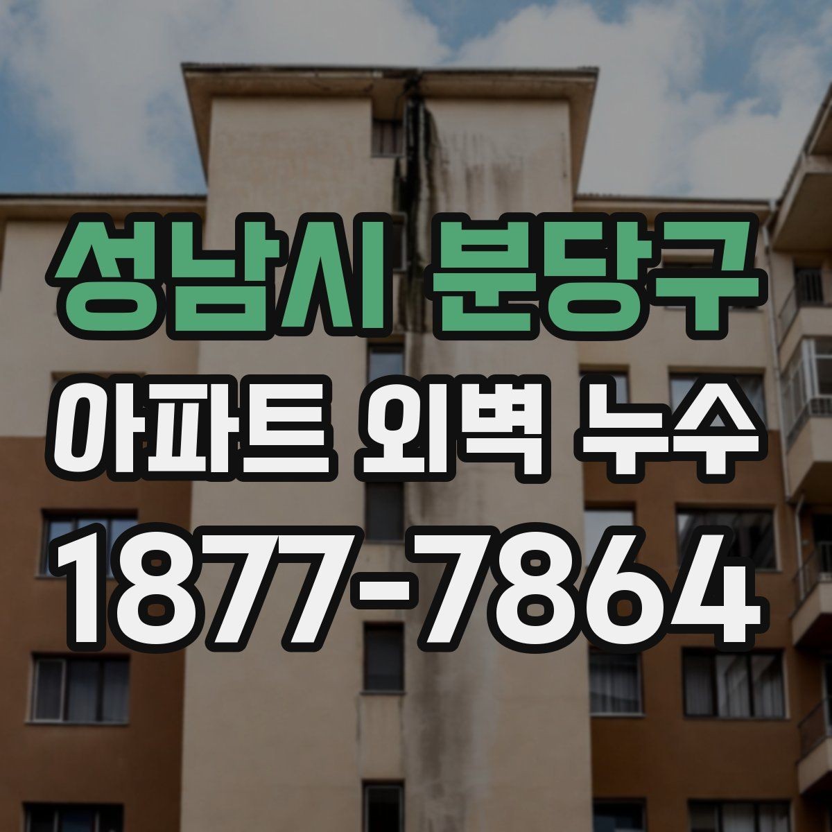 성남시 분당구 아파트 외벽 누수 발생 부위별 관리 포인트