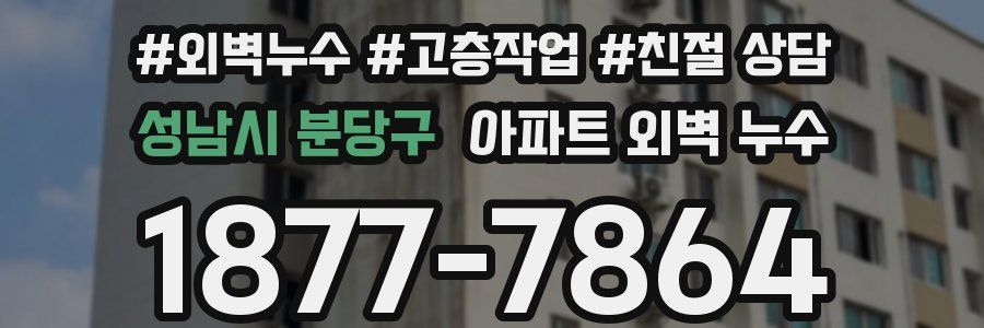 성남시 분당구 아파트 외벽 누수