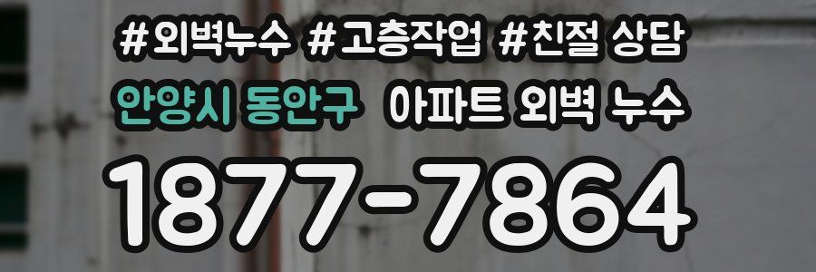 안양시 동안구 아파트 외벽 누수