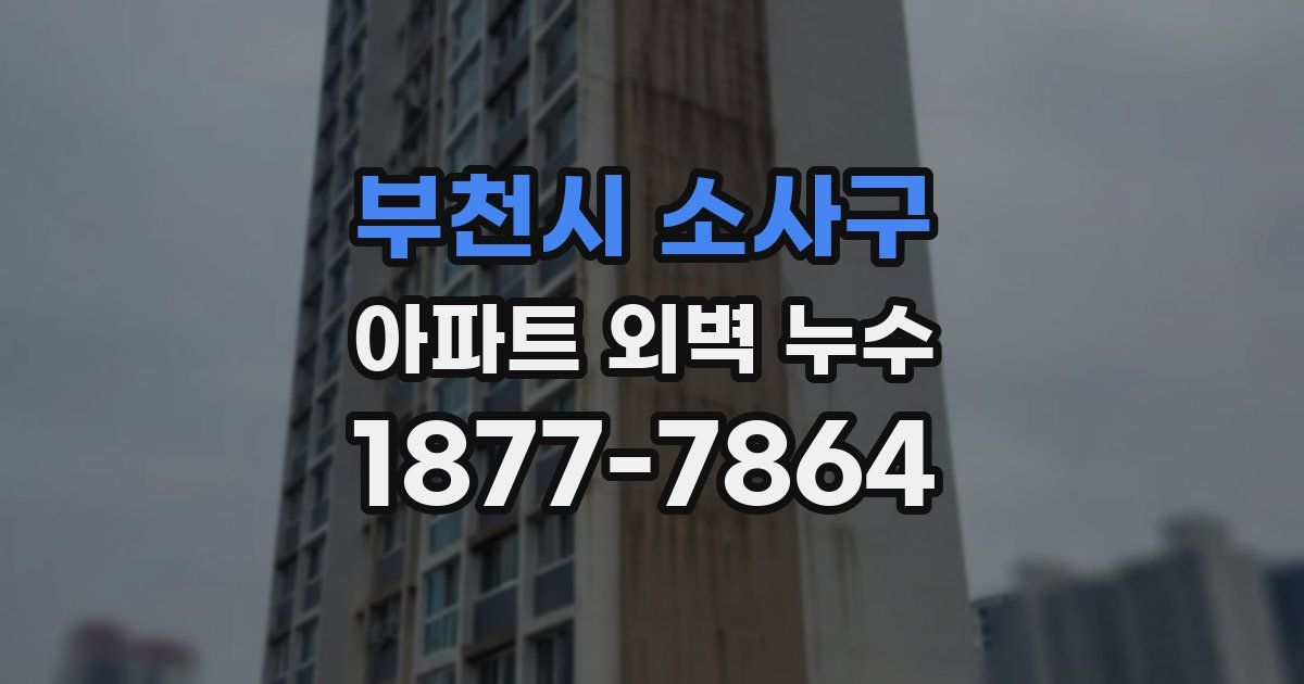부천시 소사구 아파트 외벽 누수