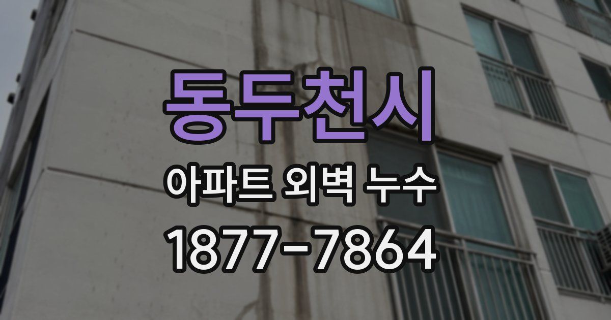 동두천시 아파트 외벽 누수