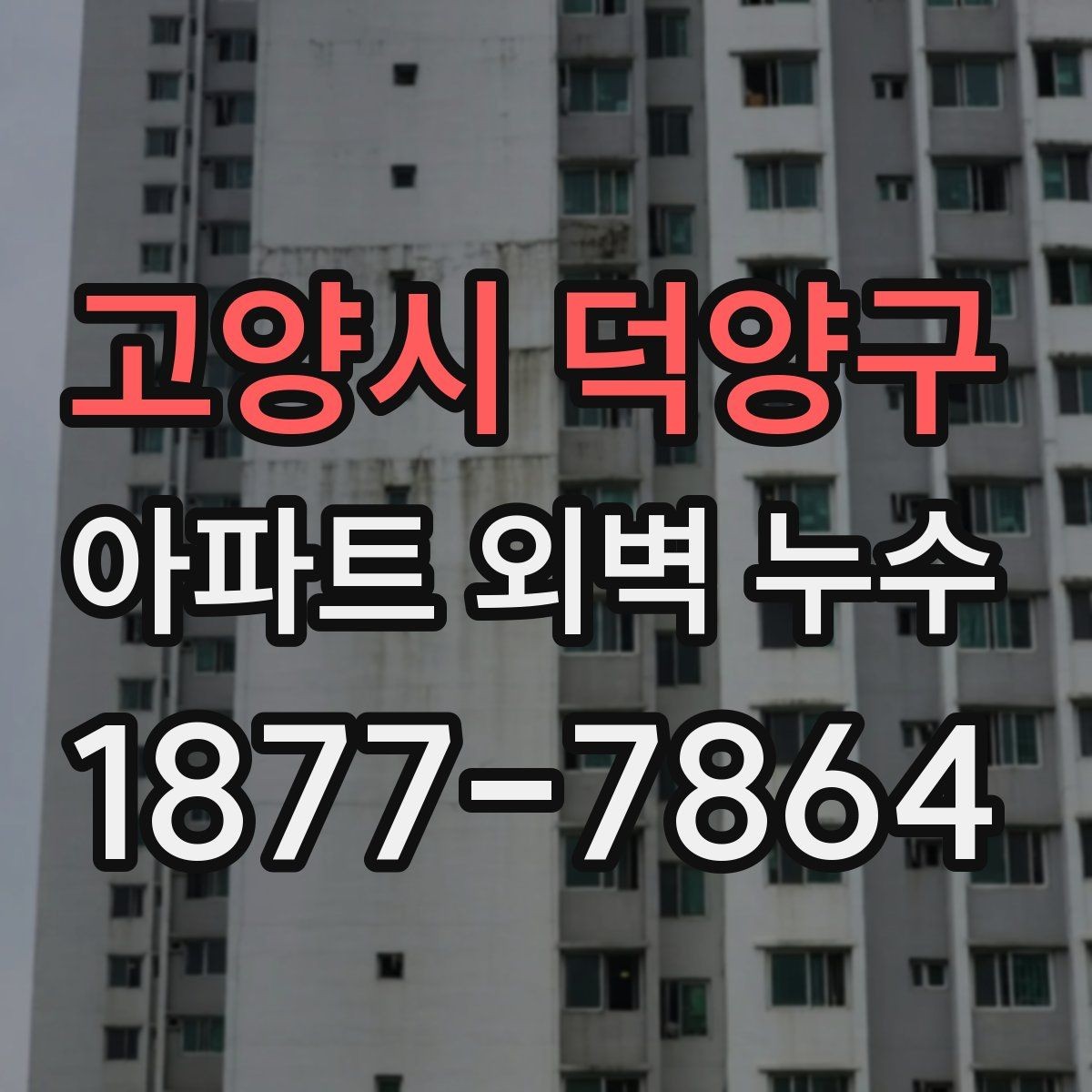 고양시 덕양구 아파트 외벽 누수 원인과 점검 포인트