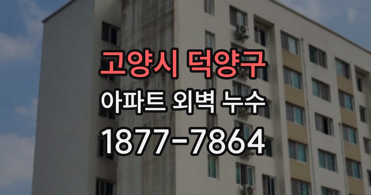 고양시 덕양구 아파트 외벽 누수