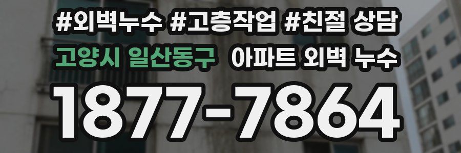 고양시 일산동구 아파트 외벽 누수
