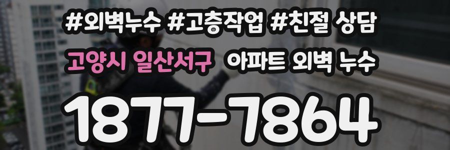 고양시 일산서구 아파트 외벽 누수