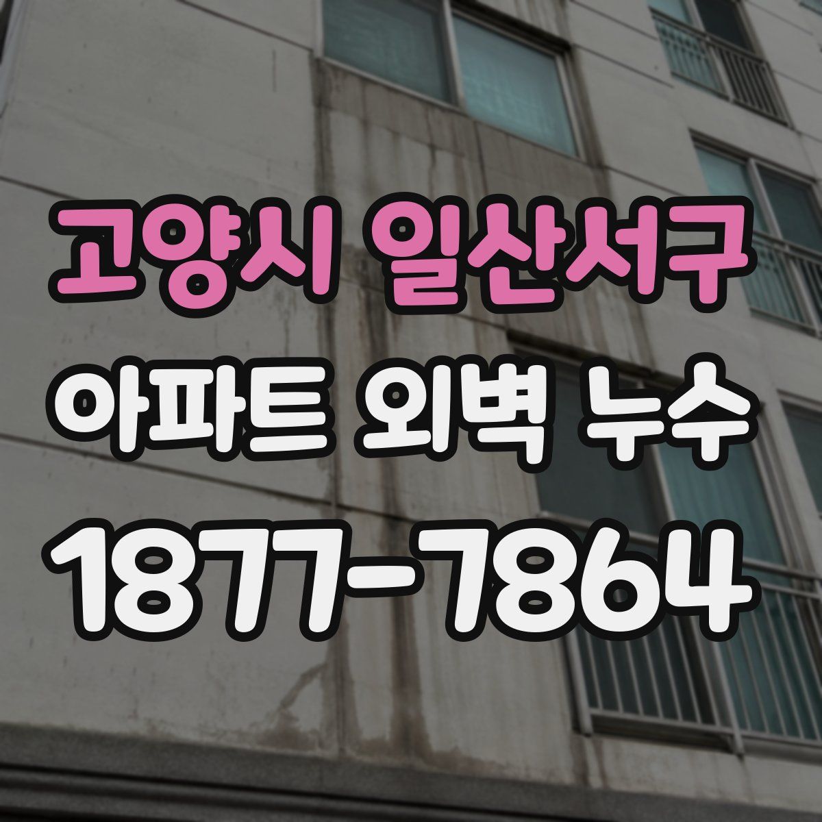 고양시 일산서구 아파트 외벽 누수