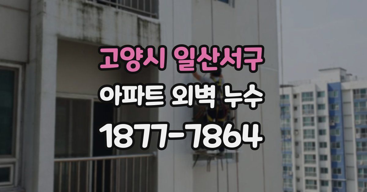 고양시 일산서구 아파트 외벽 누수