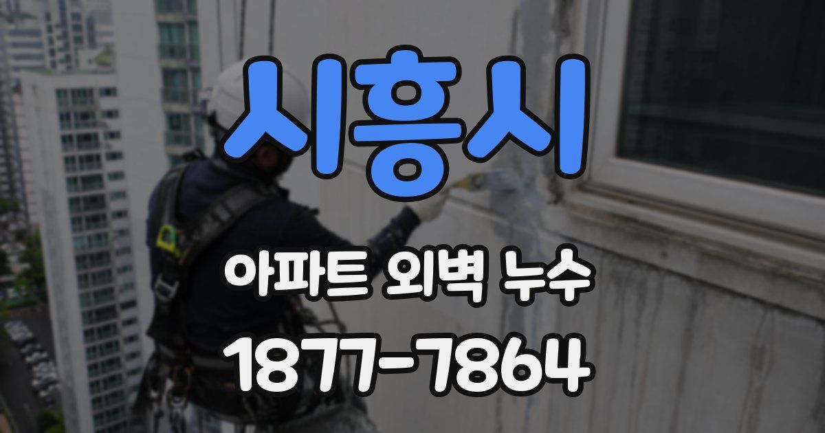 시흥시 아파트 외벽 누수