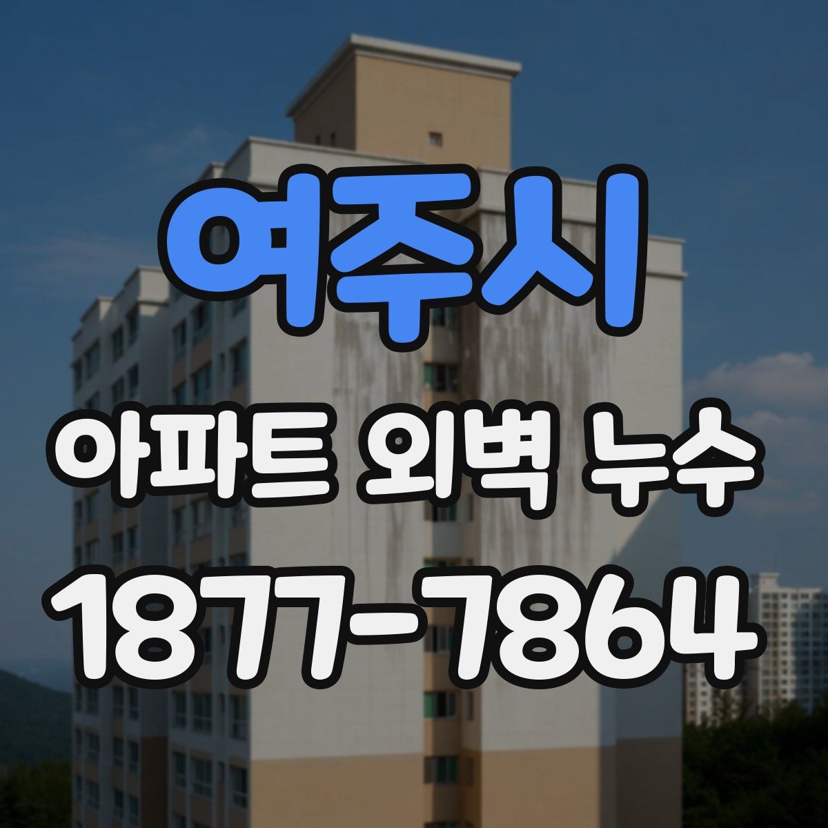 여주시 아파트 외벽 누수