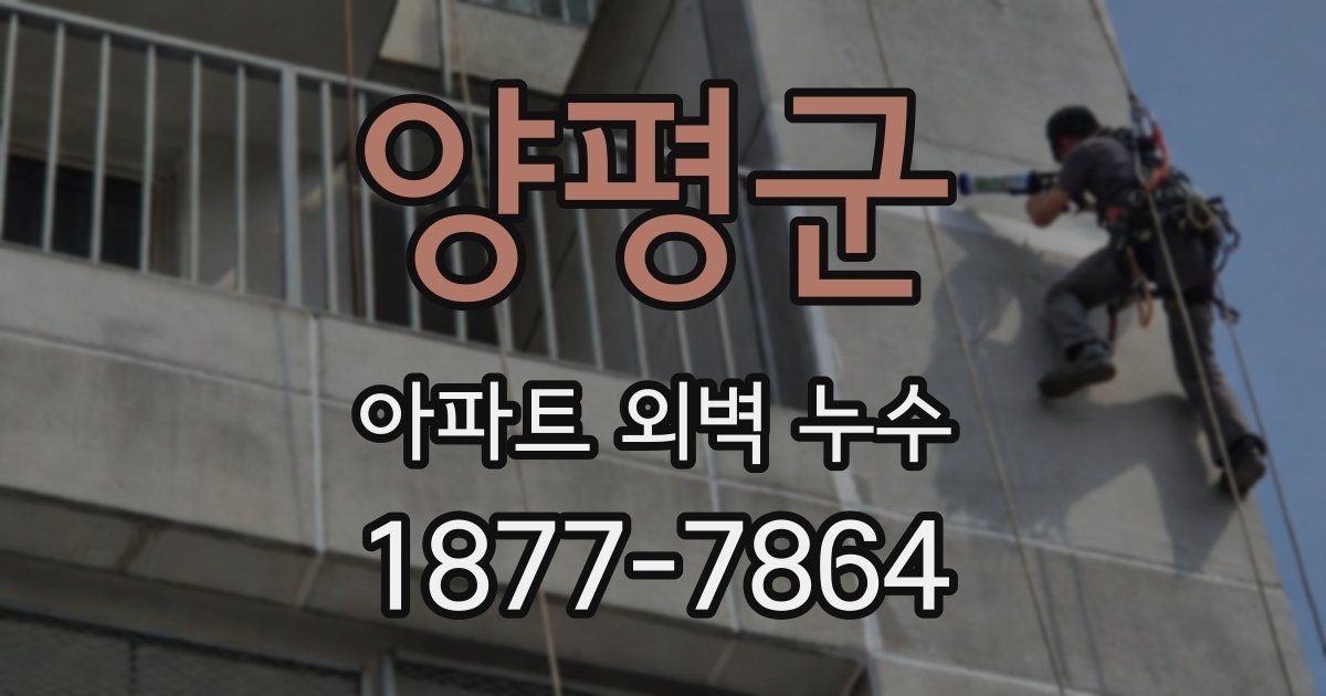 양평군 아파트 외벽 누수