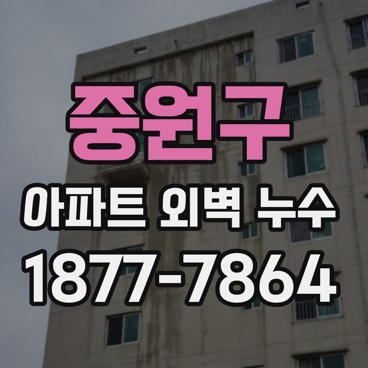 중원구 아파트 외벽 누수 원인과 점검 순서