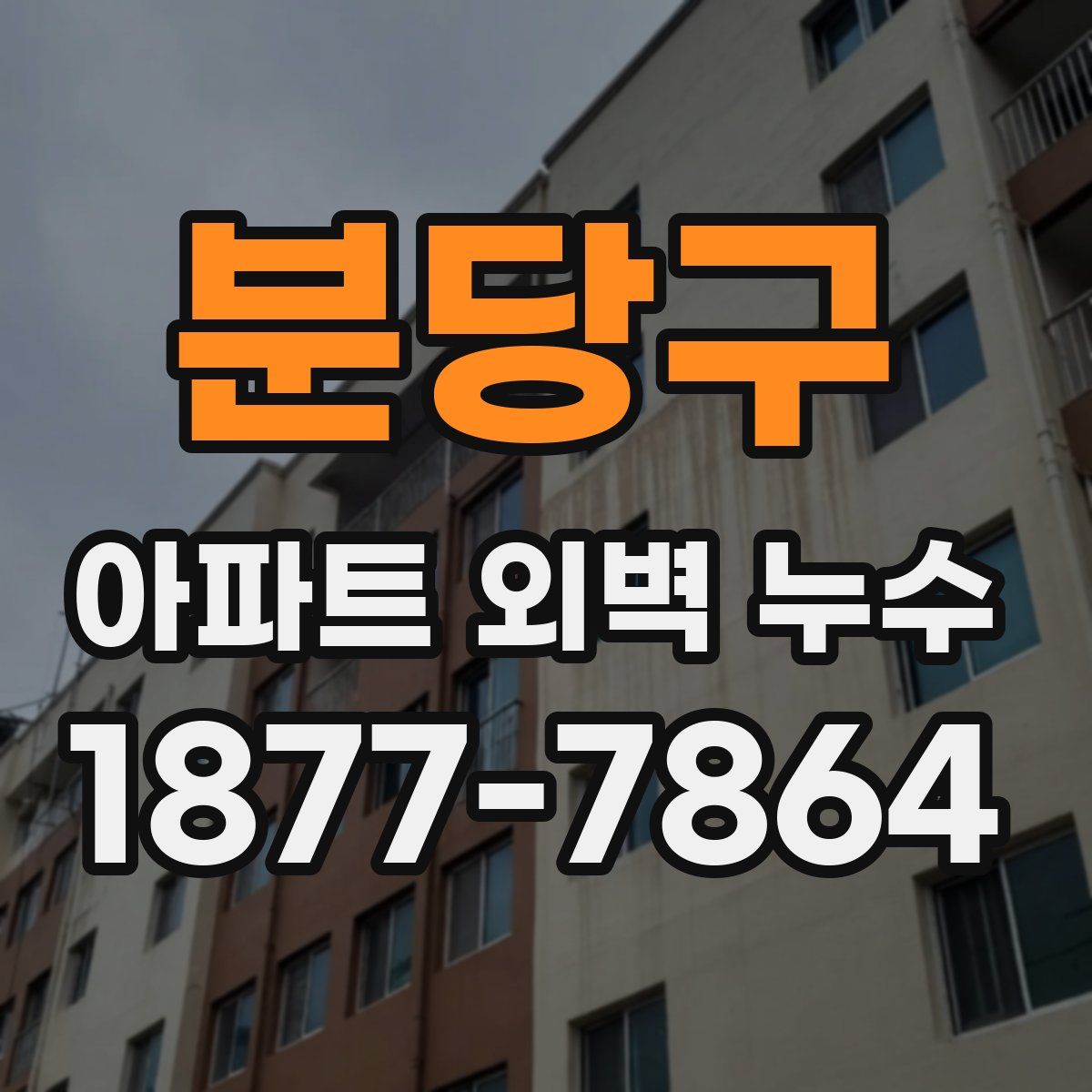 분당구 아파트 외벽 누수
