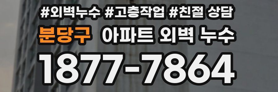 분당구 아파트 외벽 누수