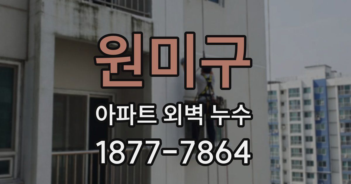 원미구 아파트 외벽 누수