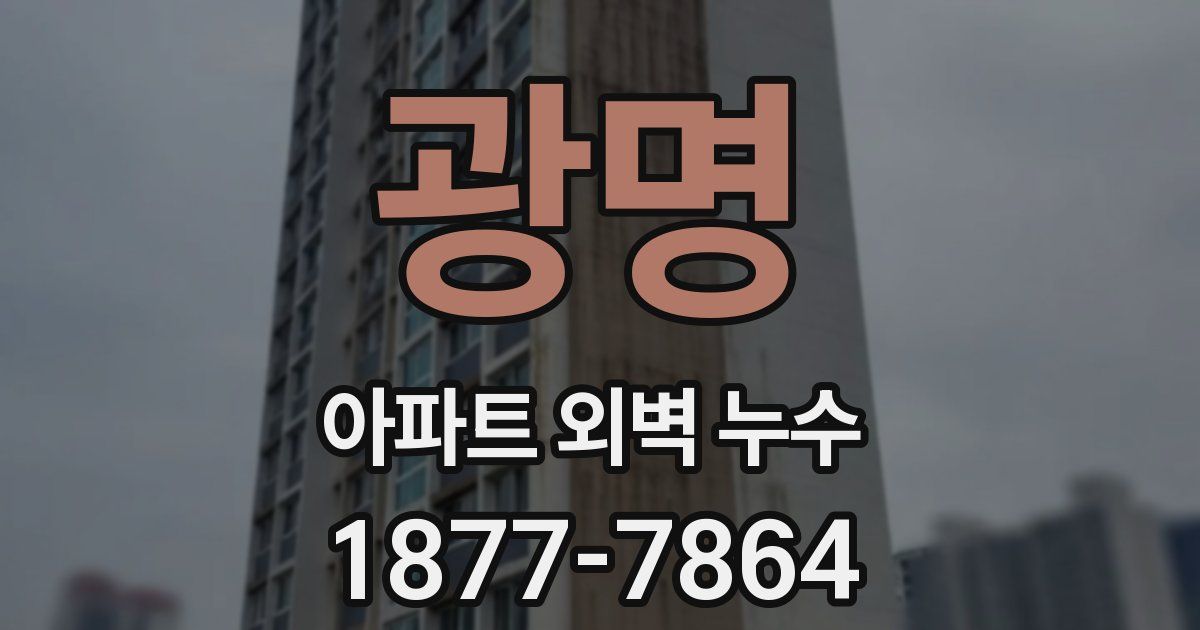 광명 아파트 외벽 누수
