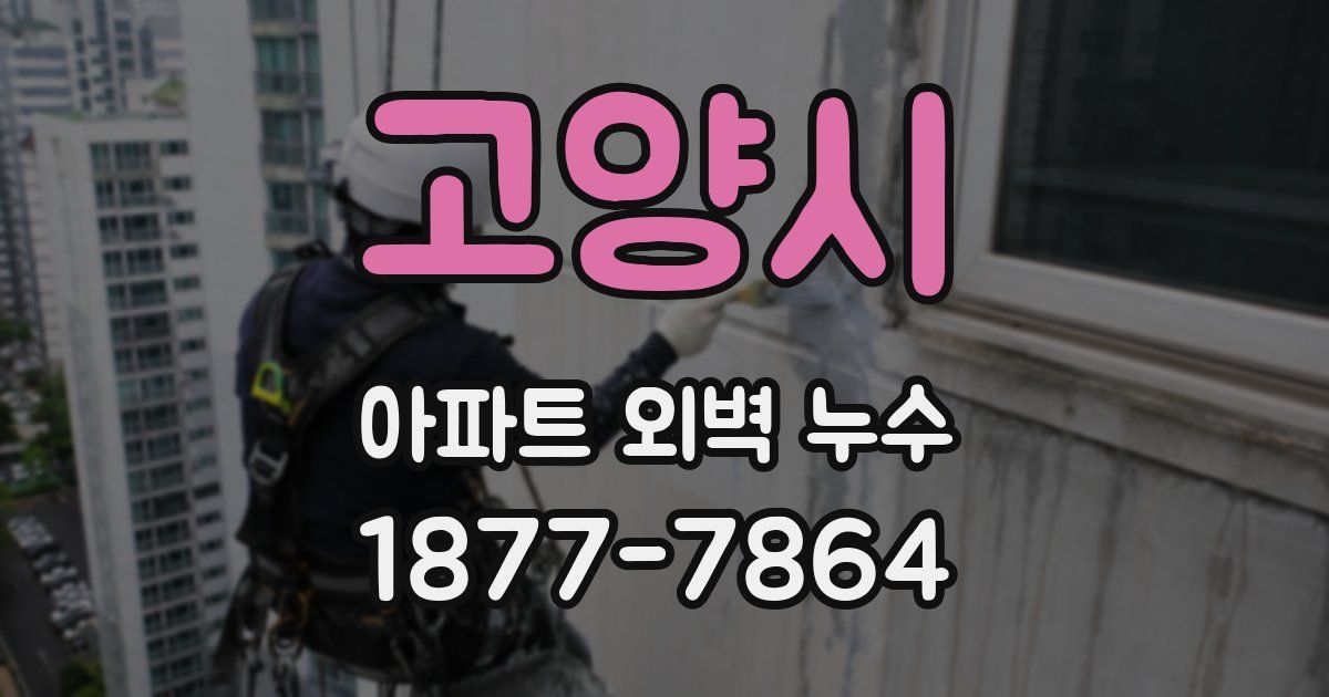 고양시 아파트 외벽 누수