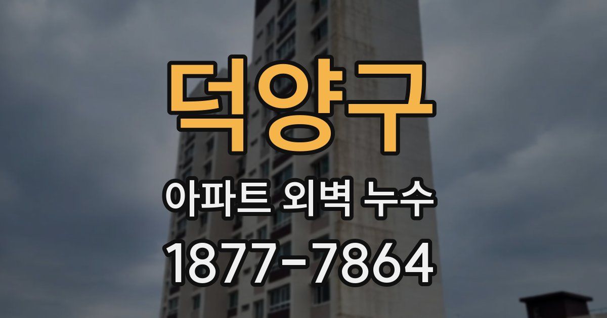 덕양구 아파트 외벽 누수