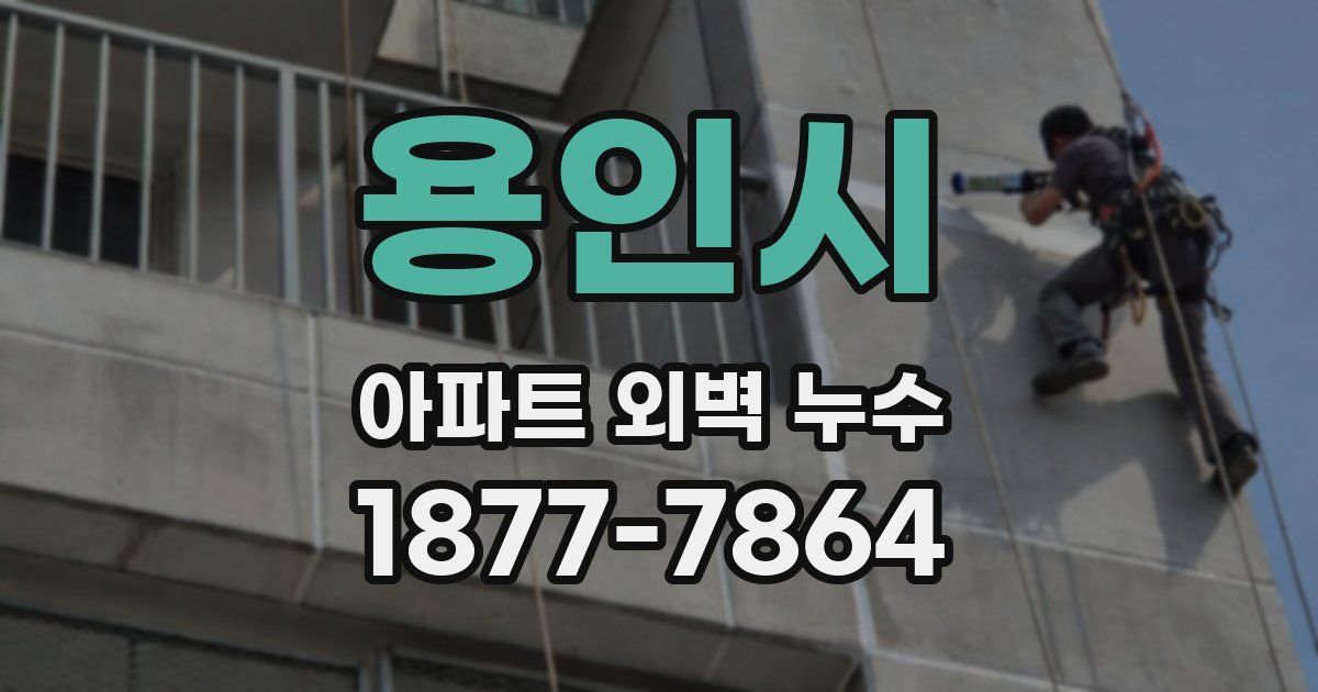 용인시 아파트 외벽 누수