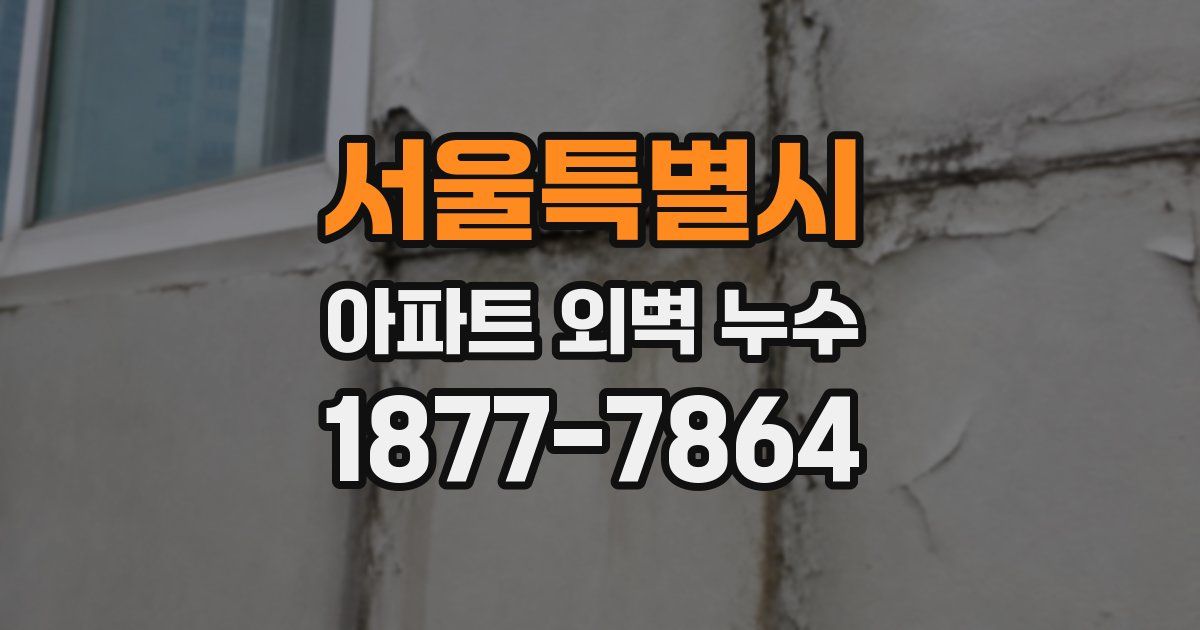 서울특별시 아파트 외벽 누수