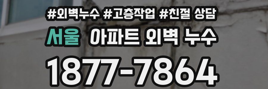 서울 아파트 외벽 누수