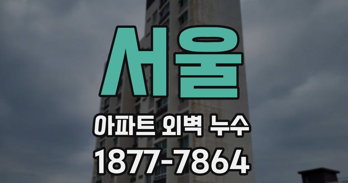 서울 아파트 외벽 누수
