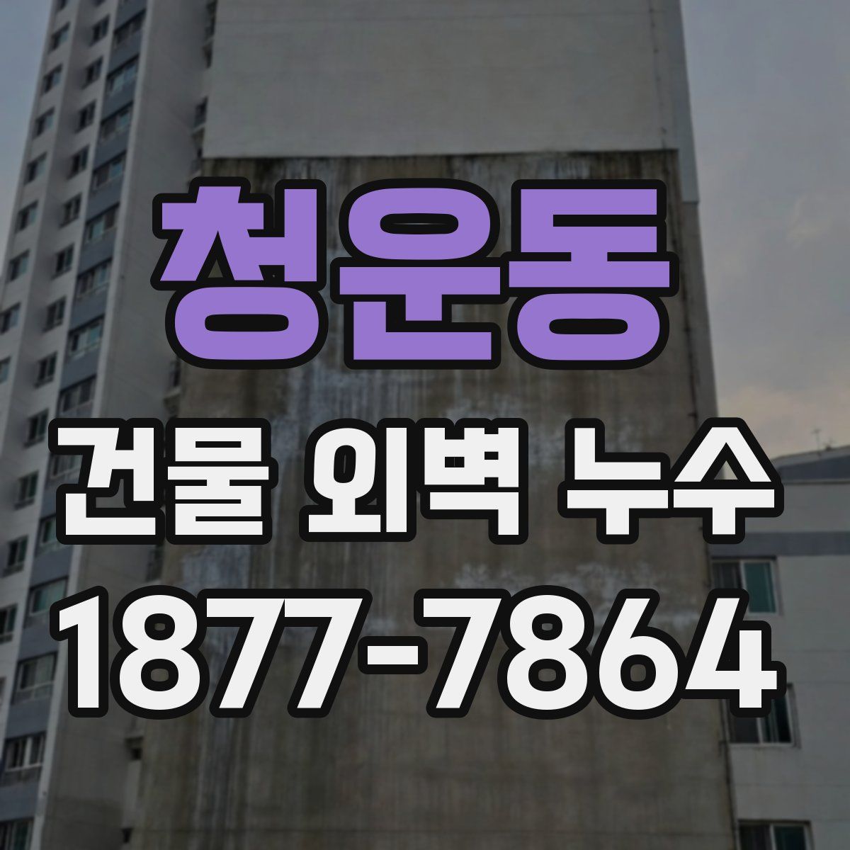 청운동 건물 외벽 누수