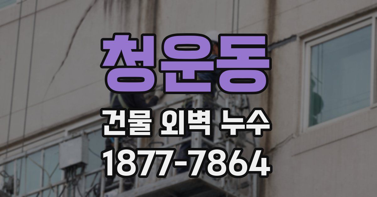 청운동 건물 외벽 누수