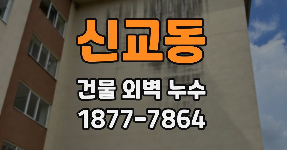 신교동 건물 외벽 누수