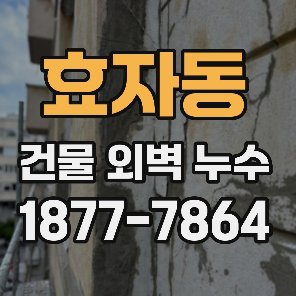 효자동 건물 외벽 누수