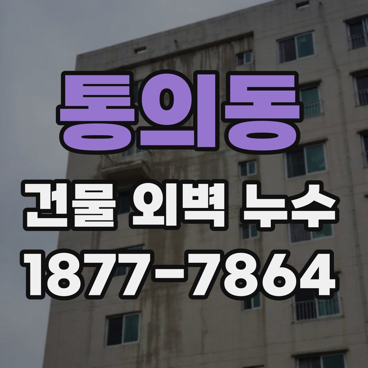 통의동 건물 외벽 누수