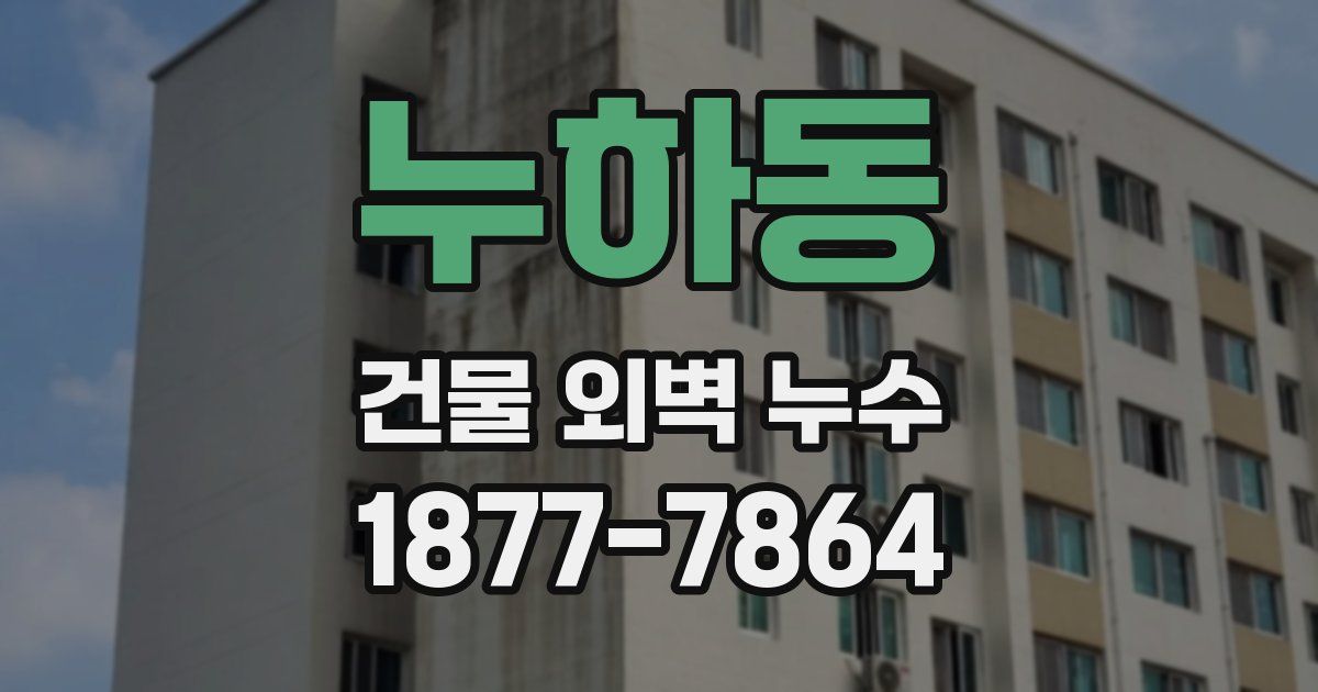 누하동 건물 외벽 누수
