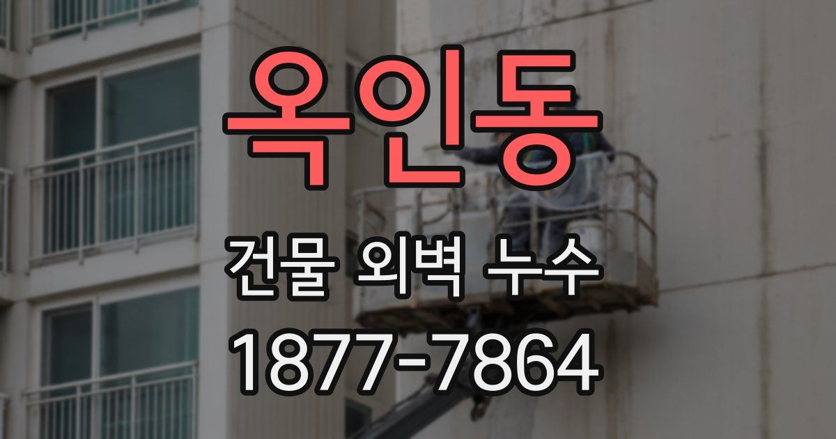 옥인동 건물 외벽 누수