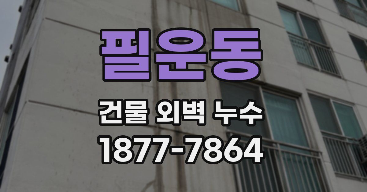 필운동 건물 외벽 누수