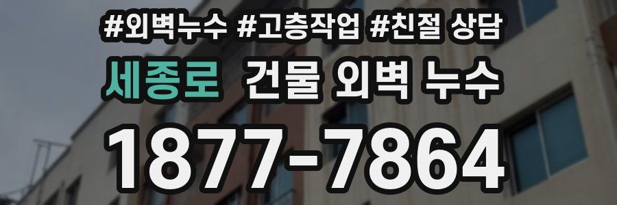 세종로 건물 외벽 누수