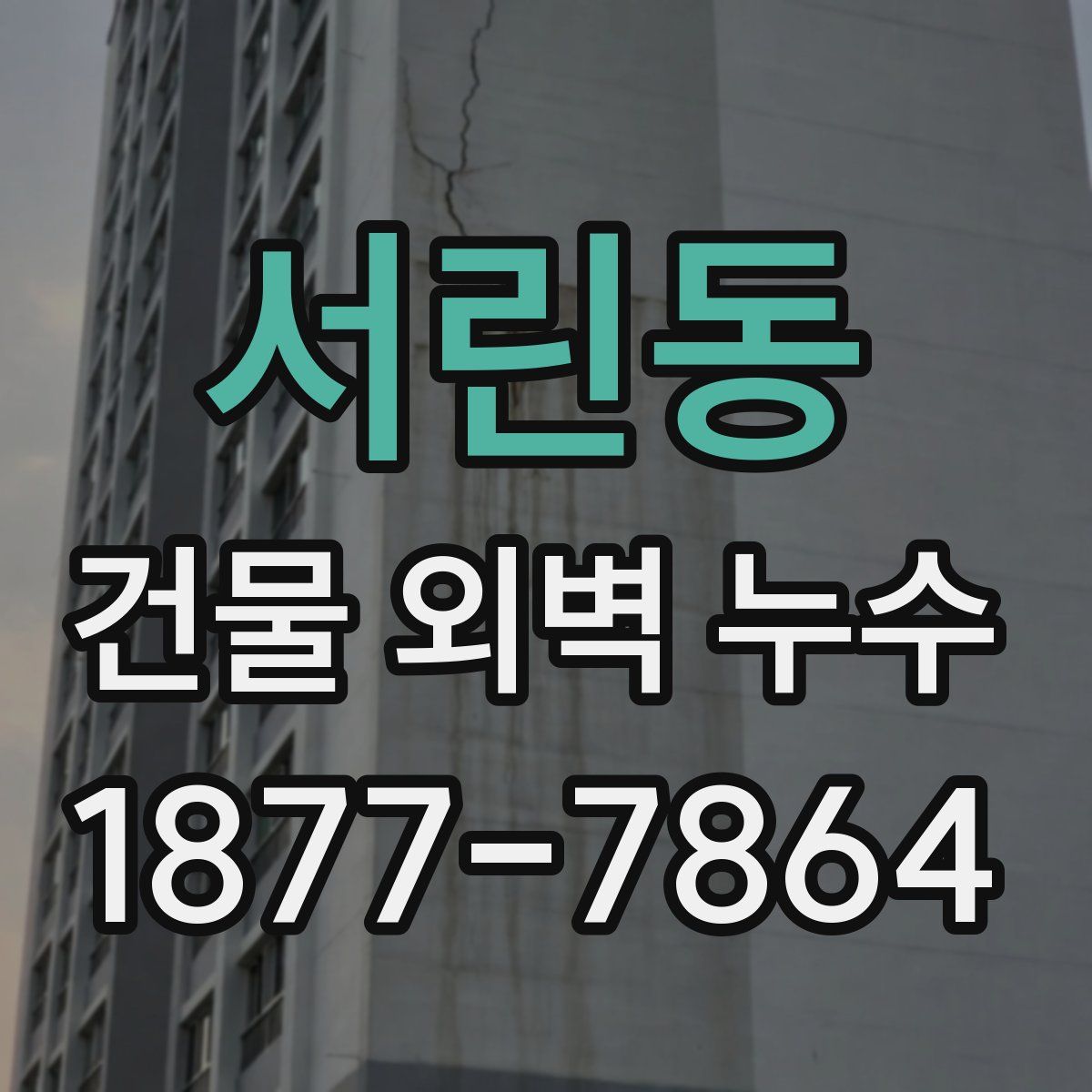서린동 건물 외벽 누수