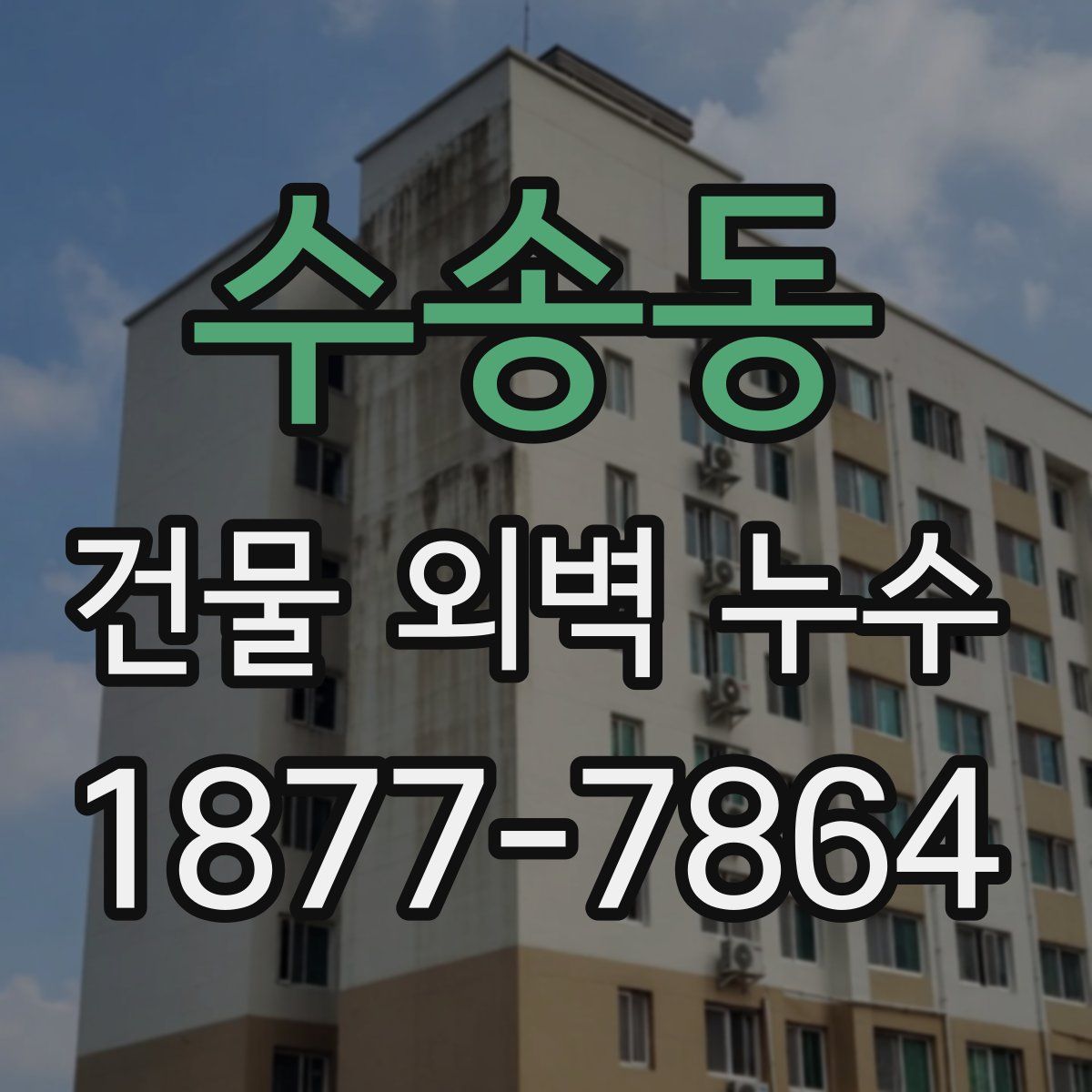 수송동 건물 외벽 누수