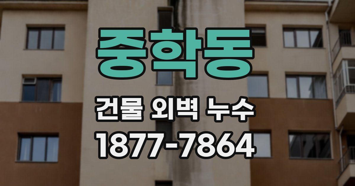 중학동 건물 외벽 누수